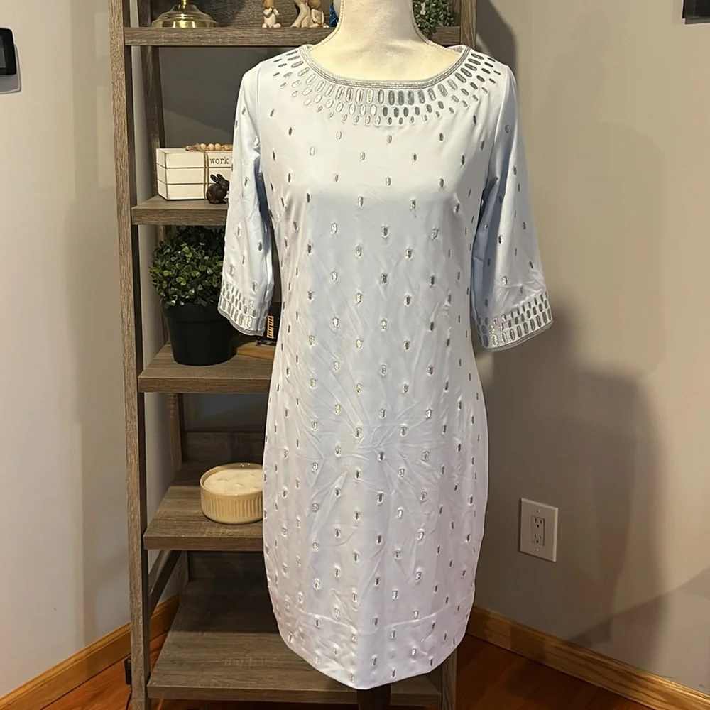 Gretchen Scott Rocket Girl Jersey Embroidered Dress - Picture 8 of 10